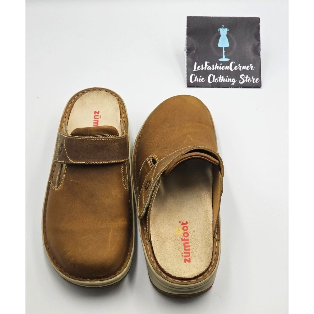Zumfoot Women's Brown Leather  Slip-On Clog Size 11.5 (42M) 2534 - Picture 13 of 16